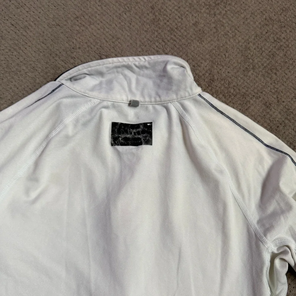 Vintage 2000s Nike Team USA Track & Field Quarter Zip Pullover White Small